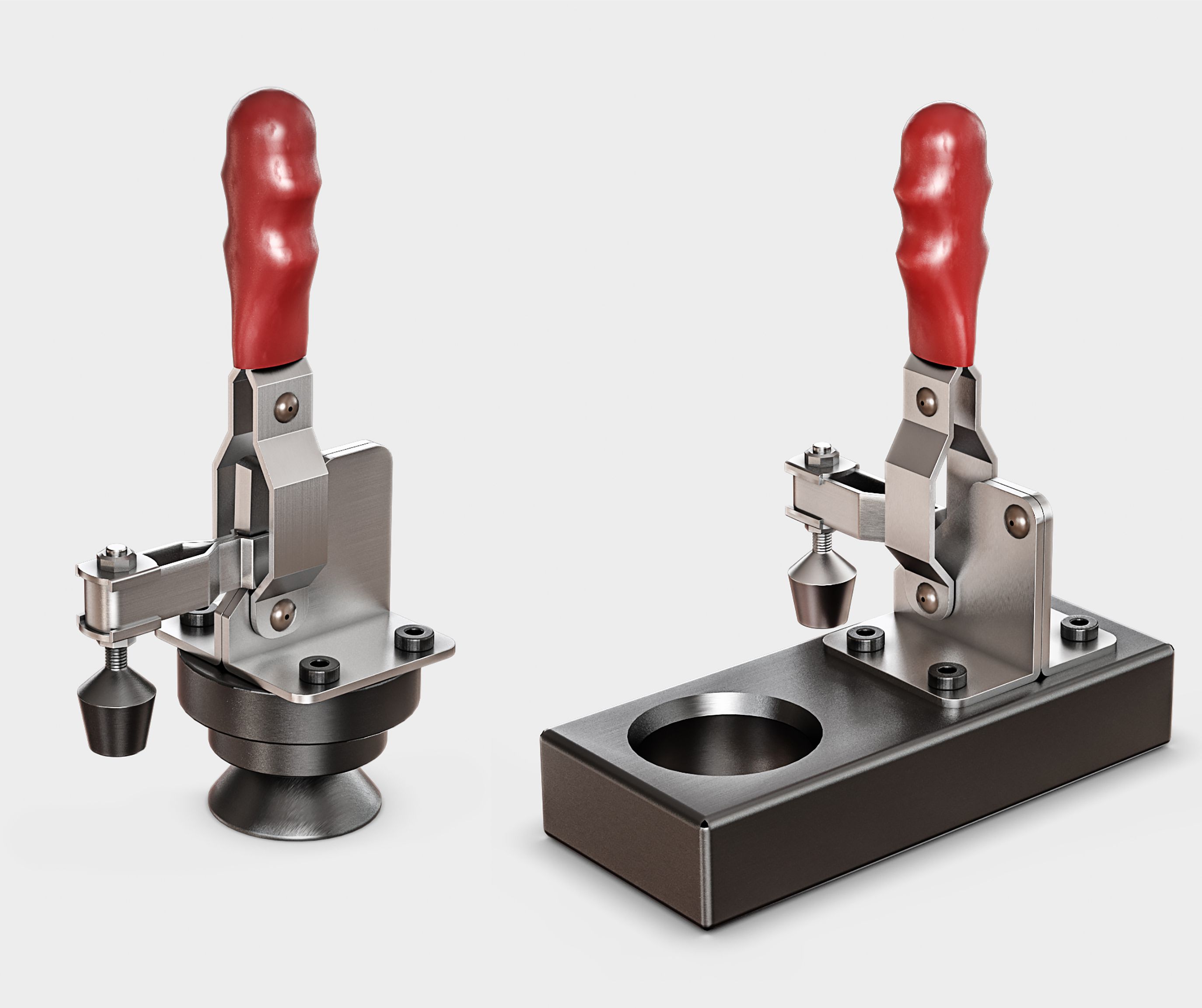 Vertical toggle clamp