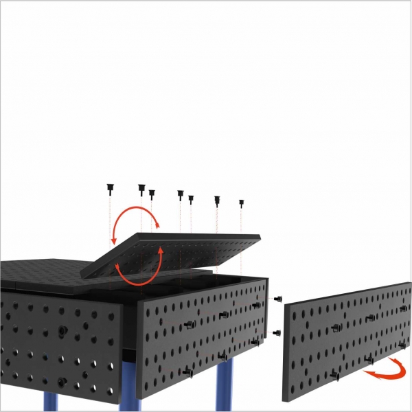 Reversible, Self-Locating Plates